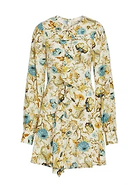 Salima Floral Crepe De Chine Minidress