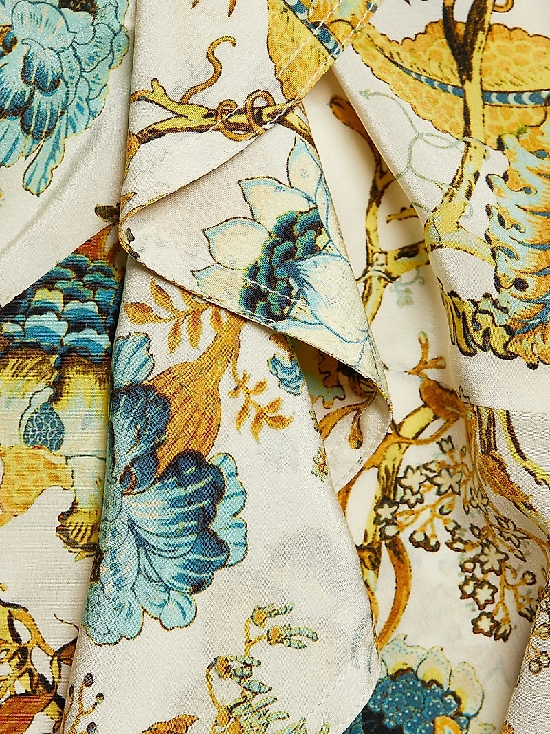 Salima Floral Crepe De Chine Minidress