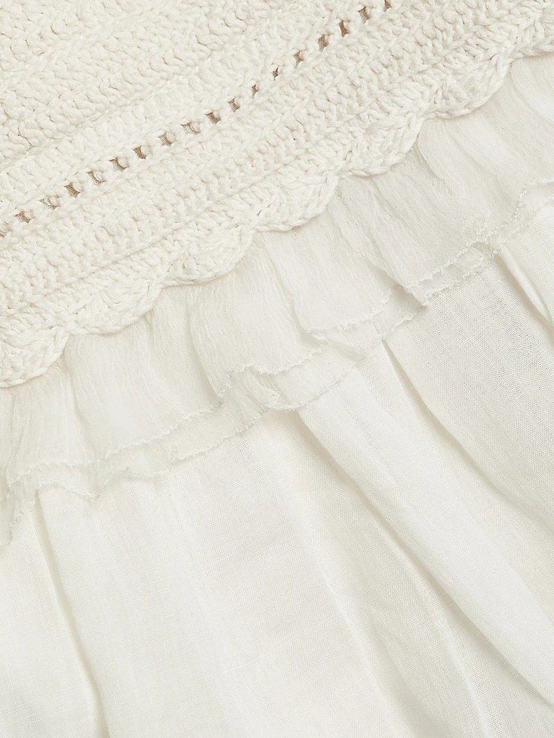 Cari Crochet Applique Top