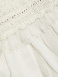 Cari Crochet Applique Top