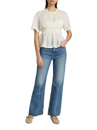 Cari Crochet Applique Top