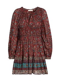 Val Botanical Shadow Stripe Dress