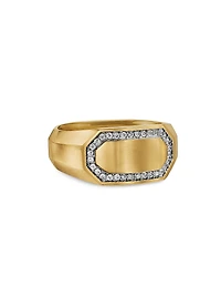 Streamline Cigar Band Ring 18K Yellow Gold, 10.5MM