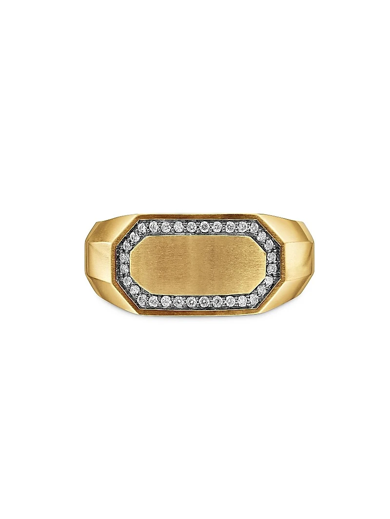 Streamline Cigar Band Ring 18K Yellow Gold, 10.5MM
