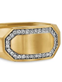 Streamline Cigar Band Ring 18K Yellow Gold, 10.5MM