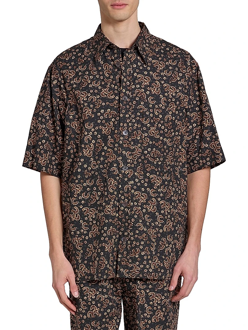 Labilio Floral Button-Front Shirt