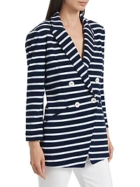 Ortiz Striped Double-Breasted Jacket