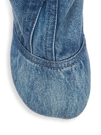 Toy Panta 90MM Leather & Denim Ankle Boots