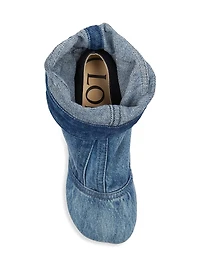 Toy Panta 90MM Leather & Denim Ankle Boots