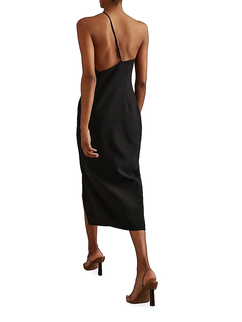 Suri Asymmetric Midi-Dress