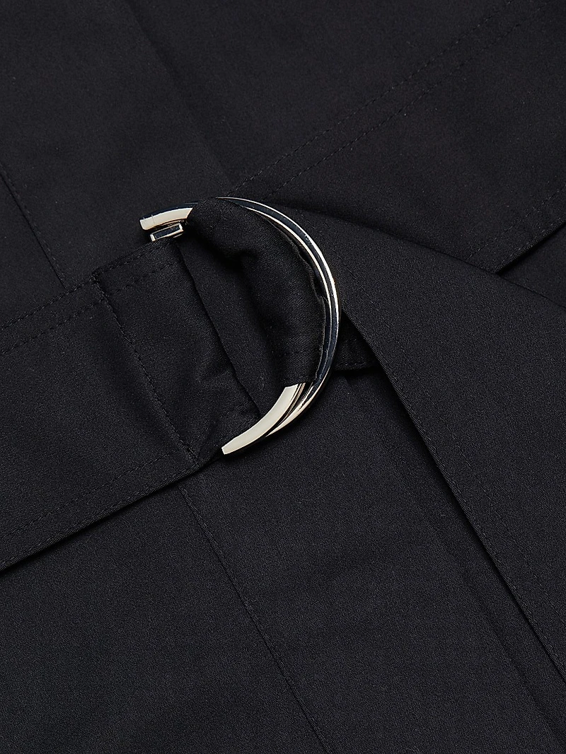Aimie Belted Stretch Poplin Shirtdress