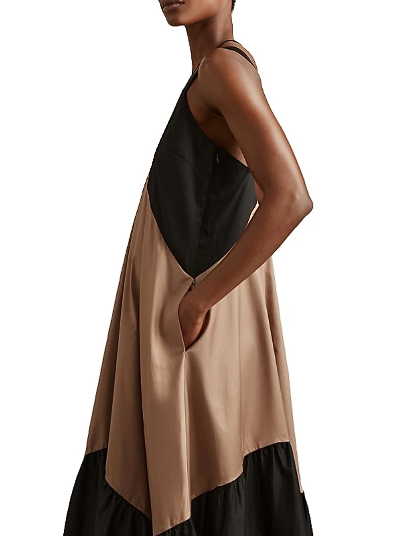 Natalia Colorblock Cotton Maxi Dress
