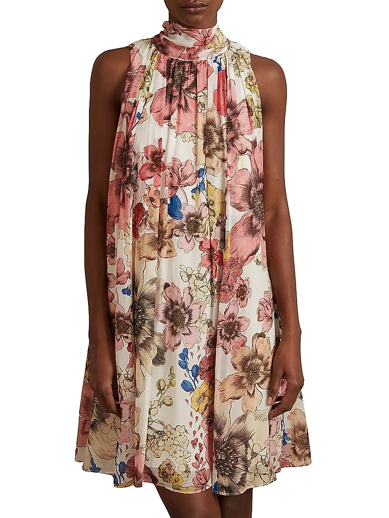 Kady Floral Halter Minidress