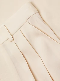 Dean Pleated Wide-Leg Crop Trousers