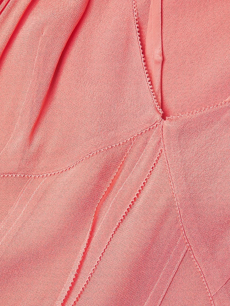 Bria Pintuck Chiffon Midi-Dress