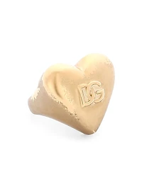 Goldtone Monogram Heart Ring