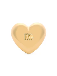 Goldtone Heart Logo Ring