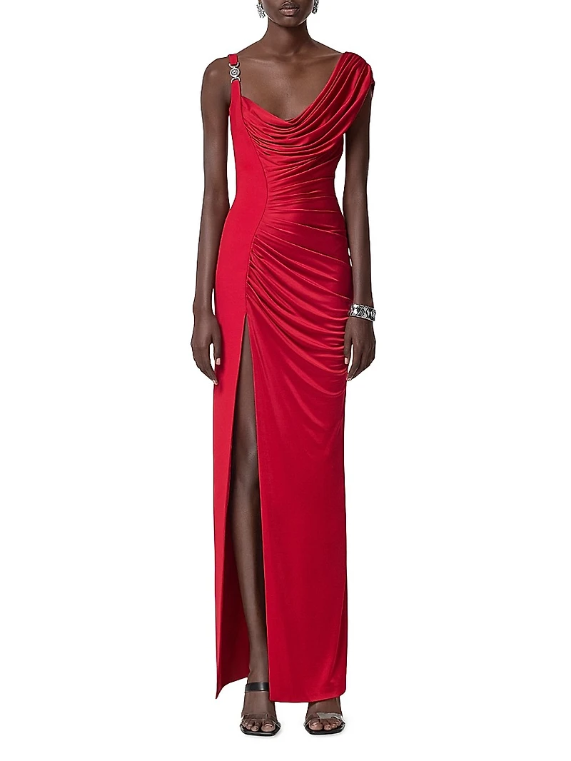 Draped Liquid Jersey Gown