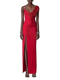 Draped Liquid Jersey Gown