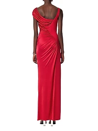 Draped Liquid Jersey Gown
