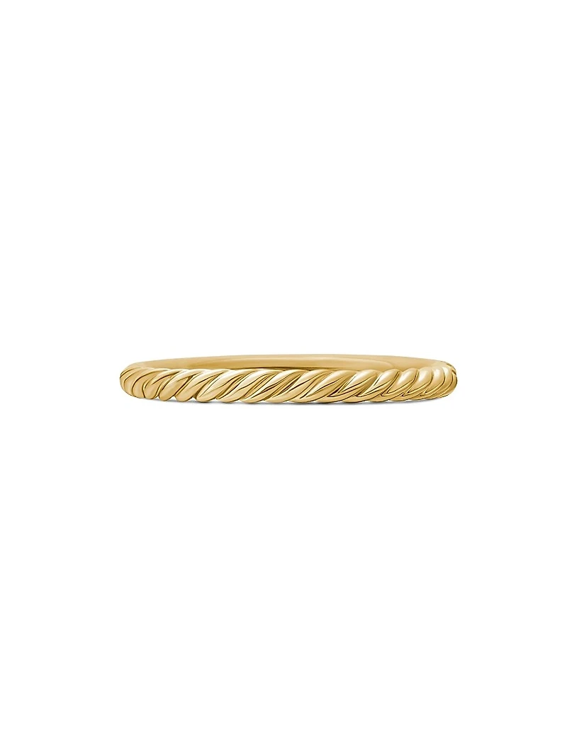 Cable Collectibles Stack Ring 18K Yellow Gold