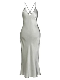 Key Essentials Silk Slip Midi-Dress