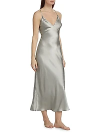 Key Essentials Silk Slip Midi-Dress