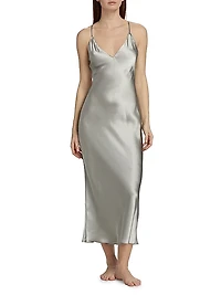 Key Essentials Silk Slip Midi-Dress