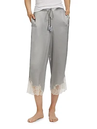 Lolita Silk Lace-Trimmed Pants