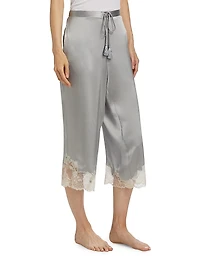 Lolita Silk Lace-Trimmed Pants