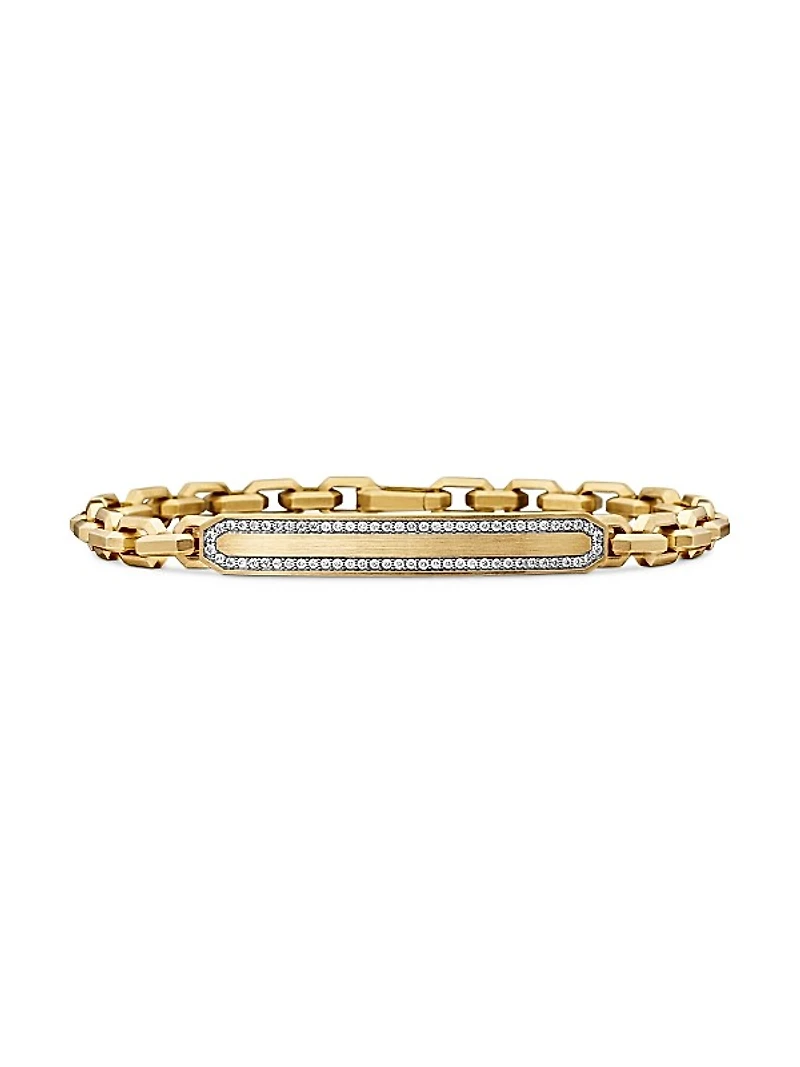 Streamline ID Bracelet in 18K Yellow Gold