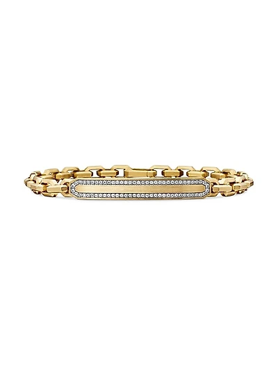 Streamline ID Bracelet in 18K Yellow Gold
