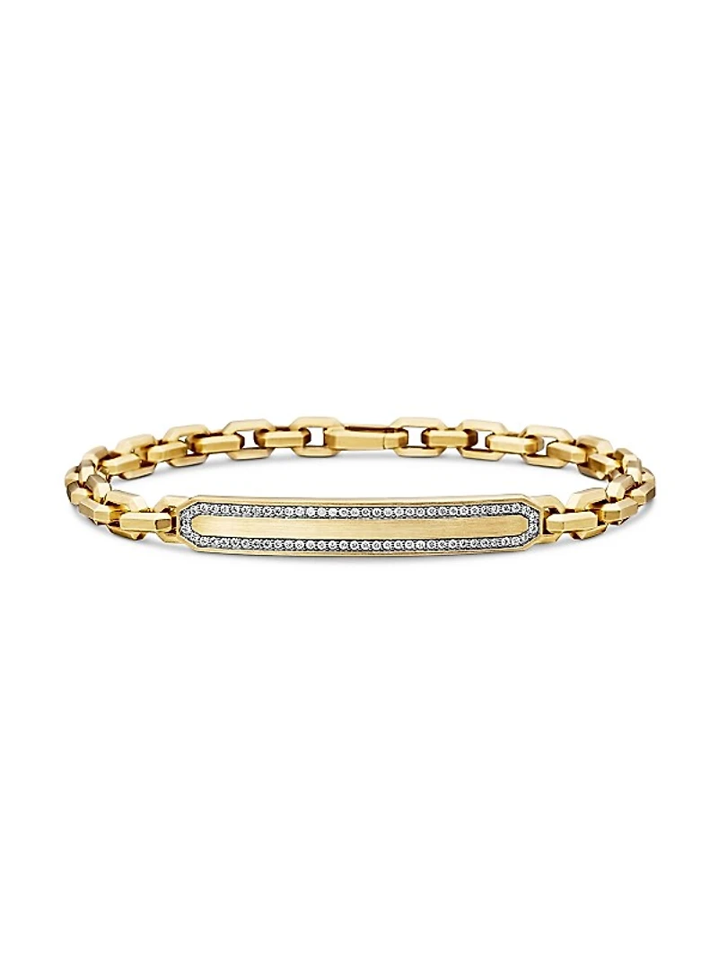 Streamline ID Bracelet in 18K Yellow Gold