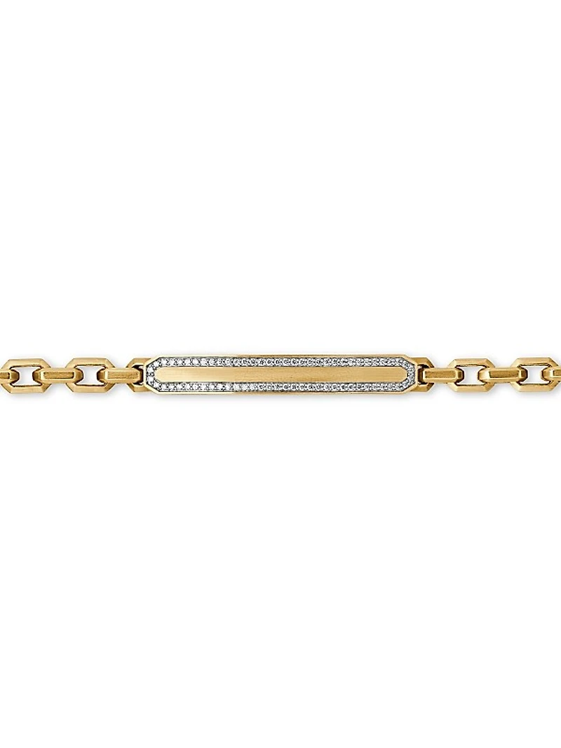 Streamline ID Bracelet in 18K Yellow Gold