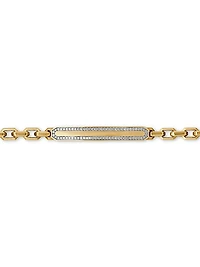 Streamline ID Bracelet in 18K Yellow Gold