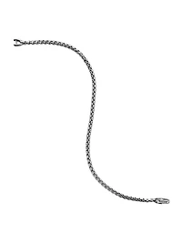 Box Chain Bracelet Sterling Silver, 2.7MM