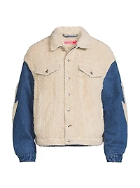 O-Lightning Sherpa Denim Trucker Jacket