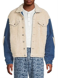 O-Lightning Sherpa Denim Trucker Jacket