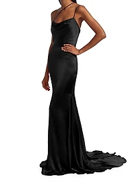 Paulette Satin Mermaid Gown