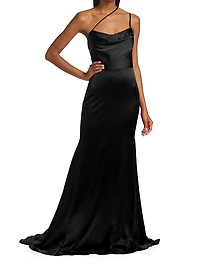 Paulette Satin Mermaid Gown