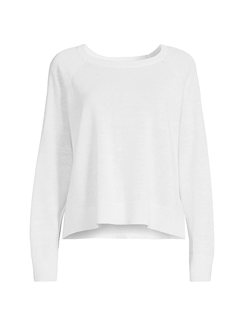 Linen & Cotton-Blend Crewneck Sweatshirt
