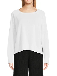 Linen & Cotton-Blend Crewneck Sweatshirt