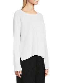 Linen & Cotton-Blend Crewneck Sweatshirt