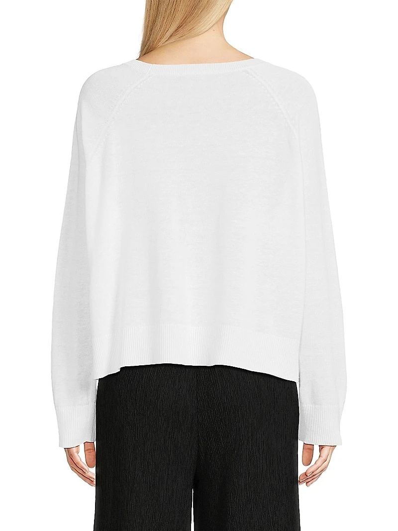 Linen & Cotton-Blend Crewneck Sweatshirt