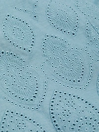 Lesley Linen Eyelet Wide-Leg Pants