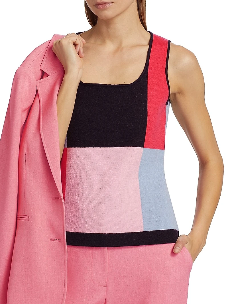 Aurelia Colorblock Sleeveless Knit Top