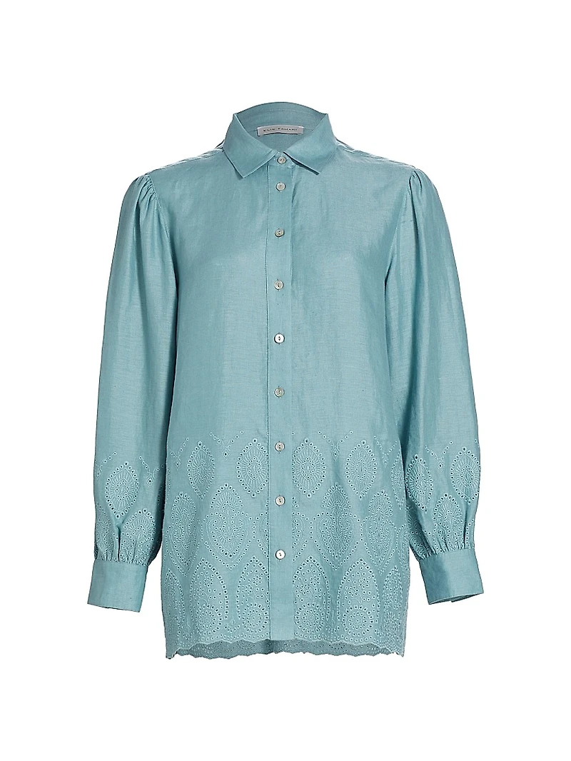 Lesley Linen Eyelet Shirt