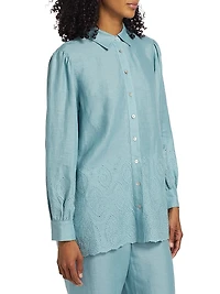 Lesley Linen Eyelet Shirt