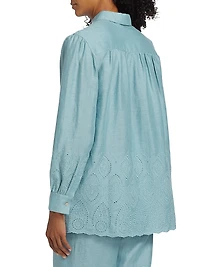 Lesley Linen Eyelet Shirt