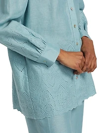 Lesley Linen Eyelet Shirt